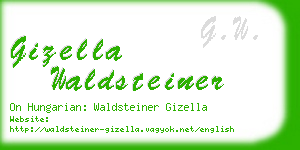 gizella waldsteiner business card